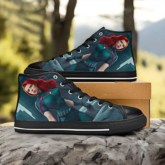 Avengers Black Widow Custom High Top Sneakers Shoes