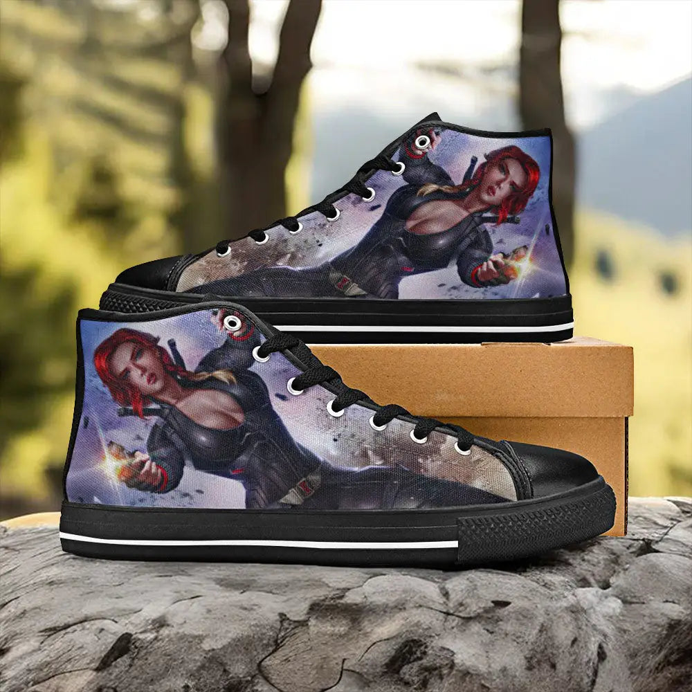 Avengers Black Widow Custom High Top Sneakers Shoes