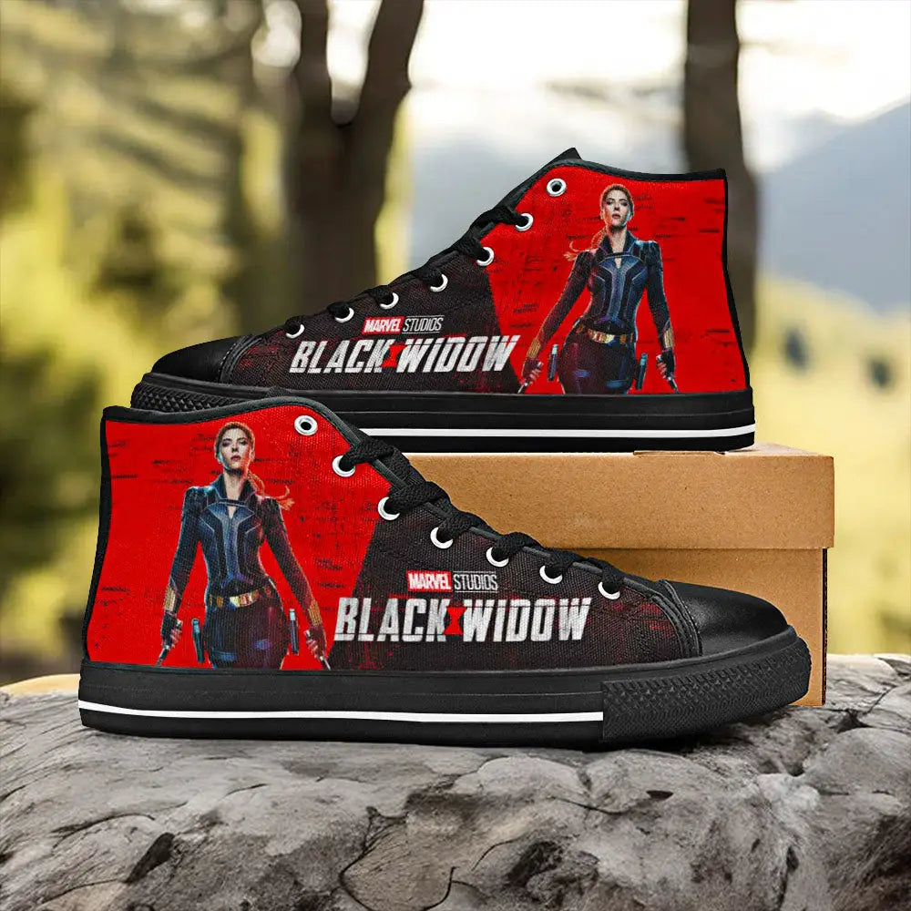 Avengers Black Widow Custom High Top Sneakers Shoes