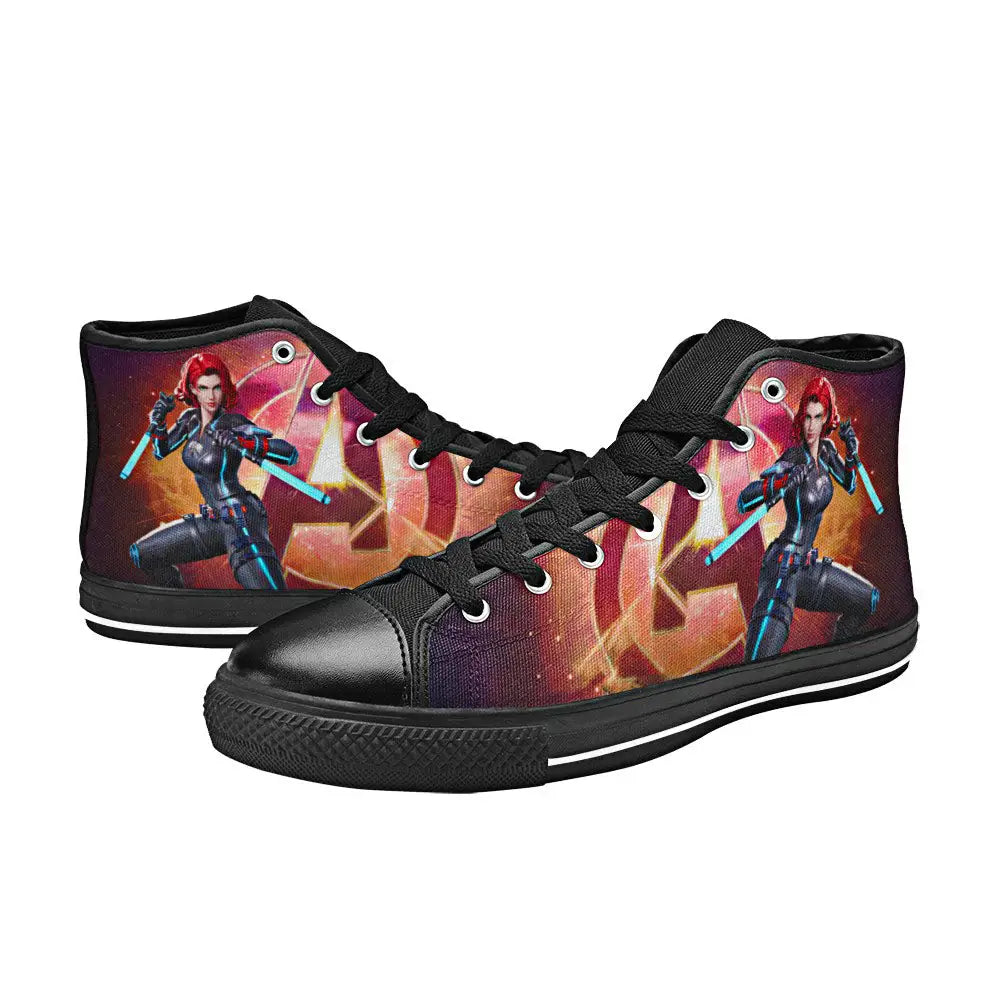 Avengers Black Widow Custom High Top Sneakers Shoes