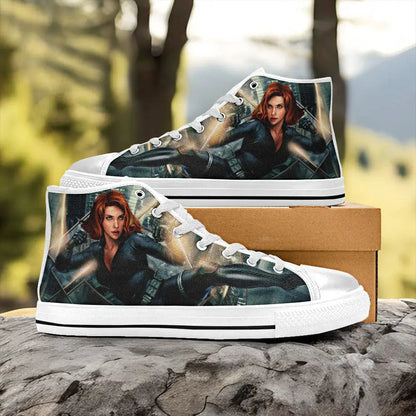 Avengers Black Widow Custom High Top Sneakers Shoes