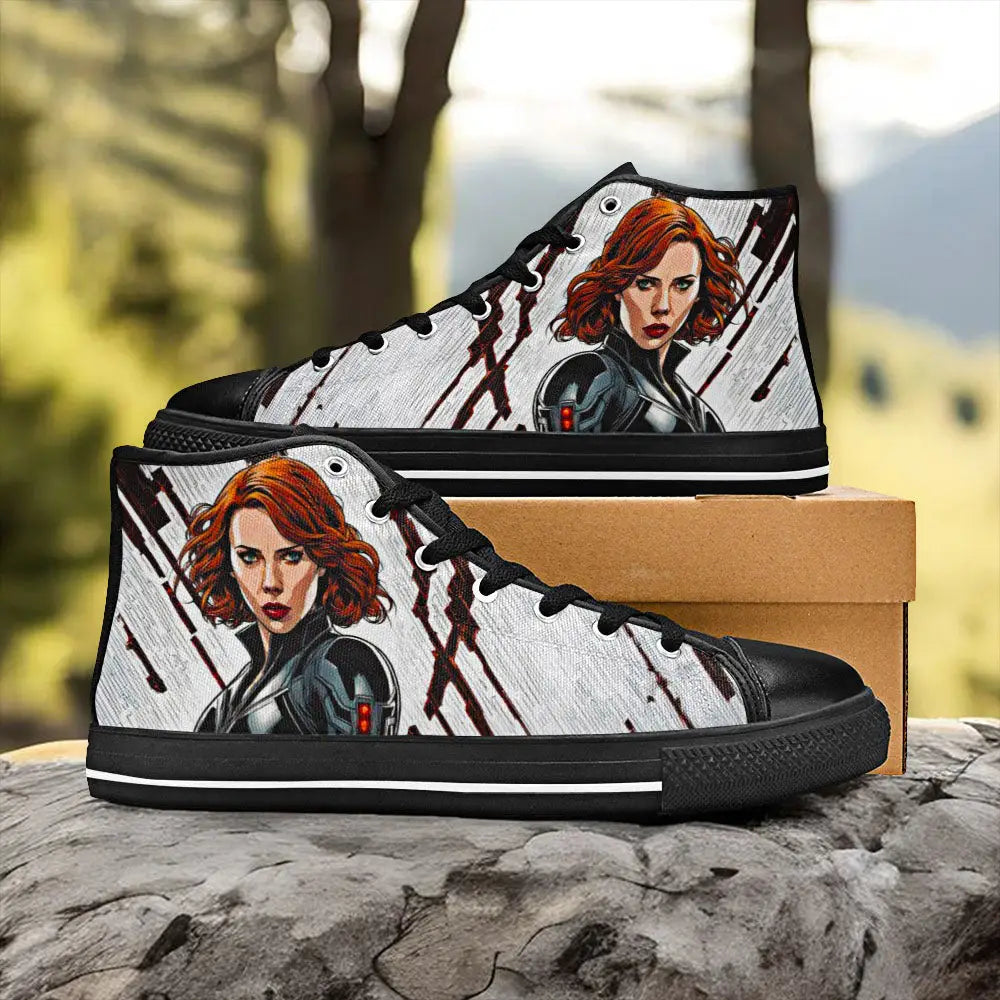 Avengers Black Widow Custom High Top Sneakers Shoes