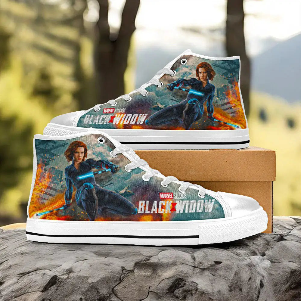 Avengers Black Widow Custom High Top Sneakers Shoes