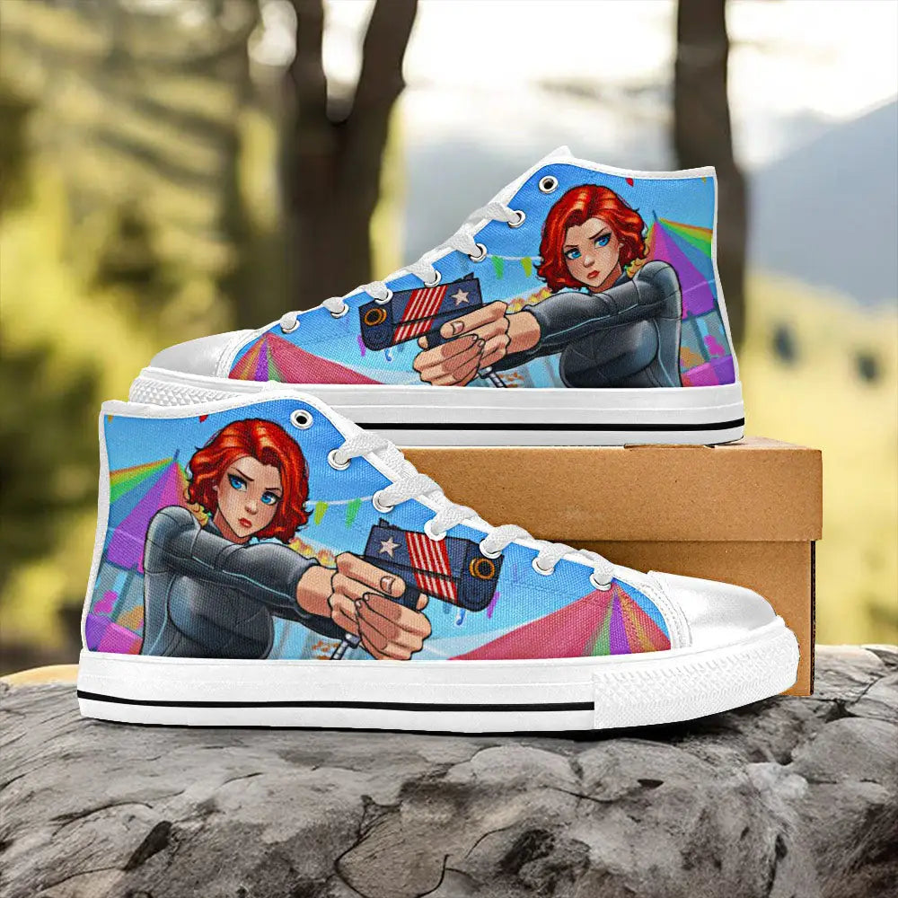 Avengers Black Widow Custom High Top Sneakers Shoes