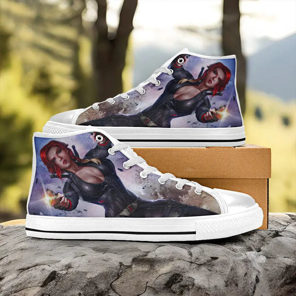 Avengers Black Widow Custom High Top Sneakers Shoes