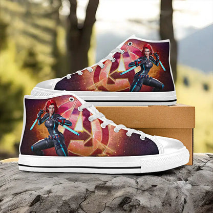 Avengers Black Widow Custom High Top Sneakers Shoes