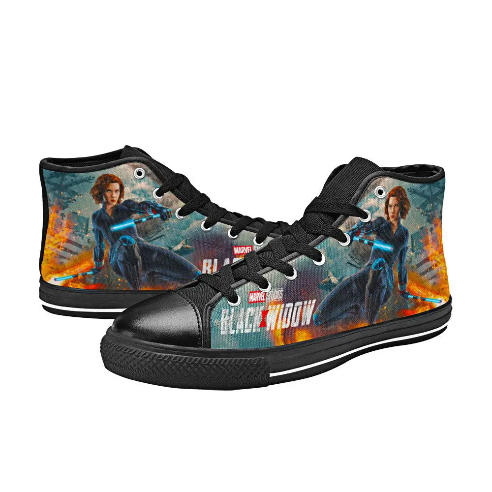 Avengers Black Widow Custom High Top Sneakers Shoes