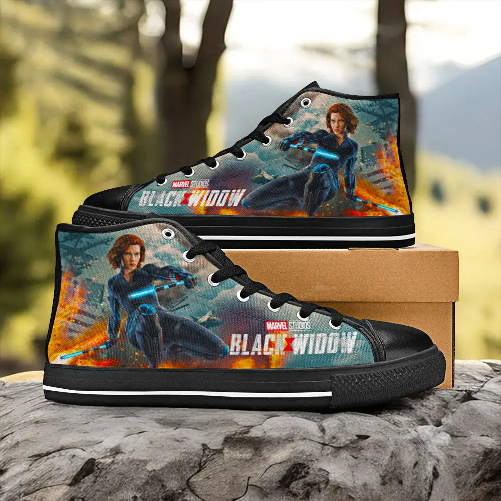 Avengers Black Widow Custom High Top Sneakers Shoes