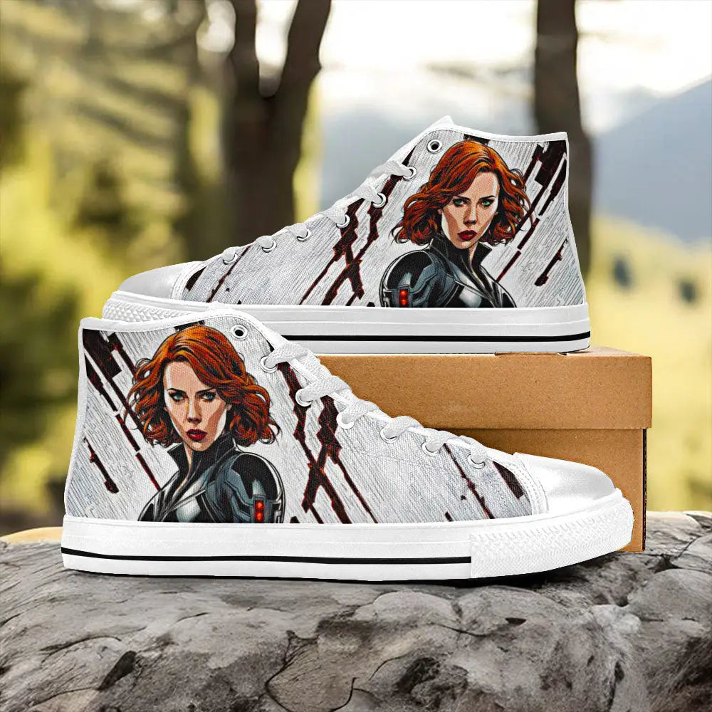 Avengers Black Widow Custom High Top Sneakers Shoes