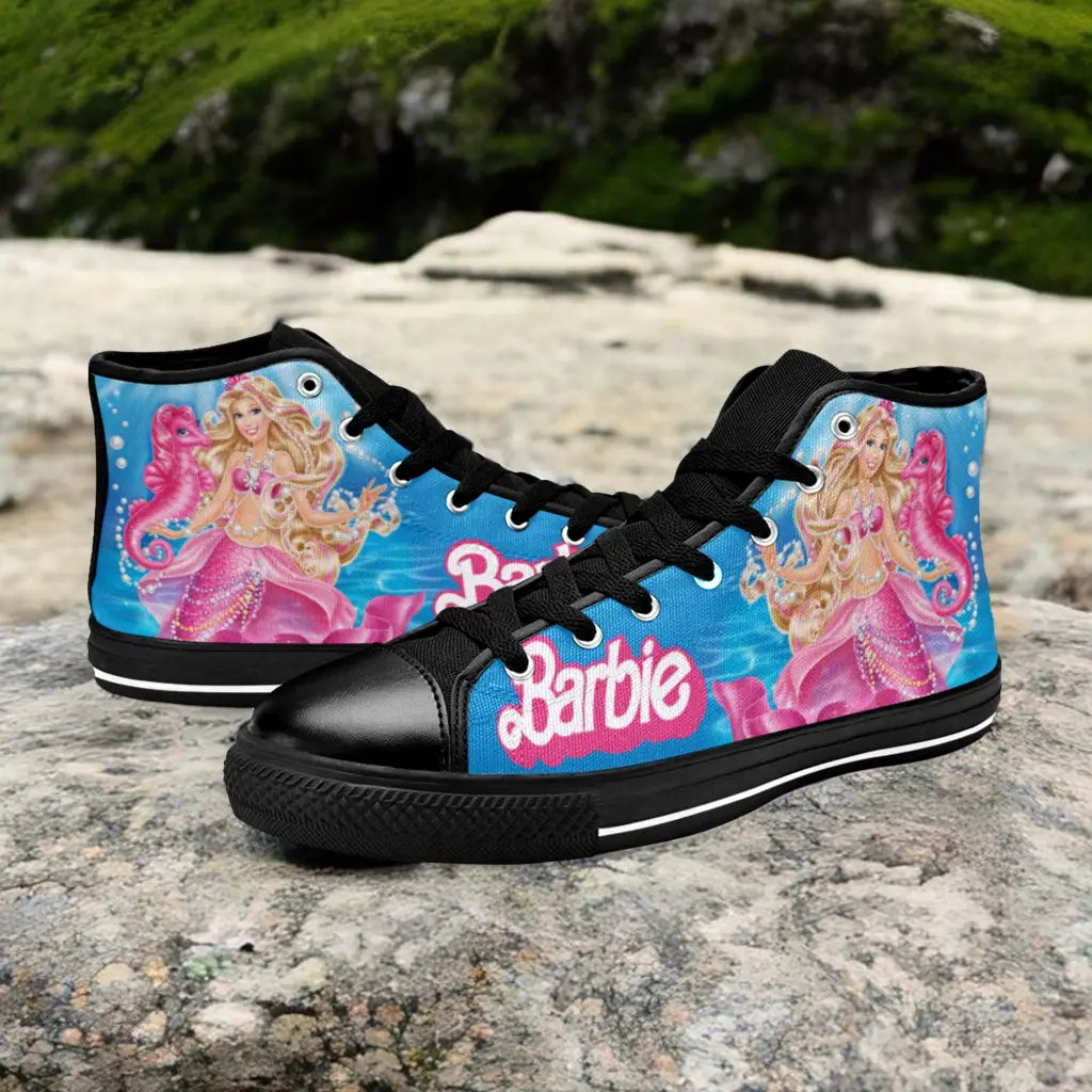 Barbie Custom High Top Sneakers Shoes