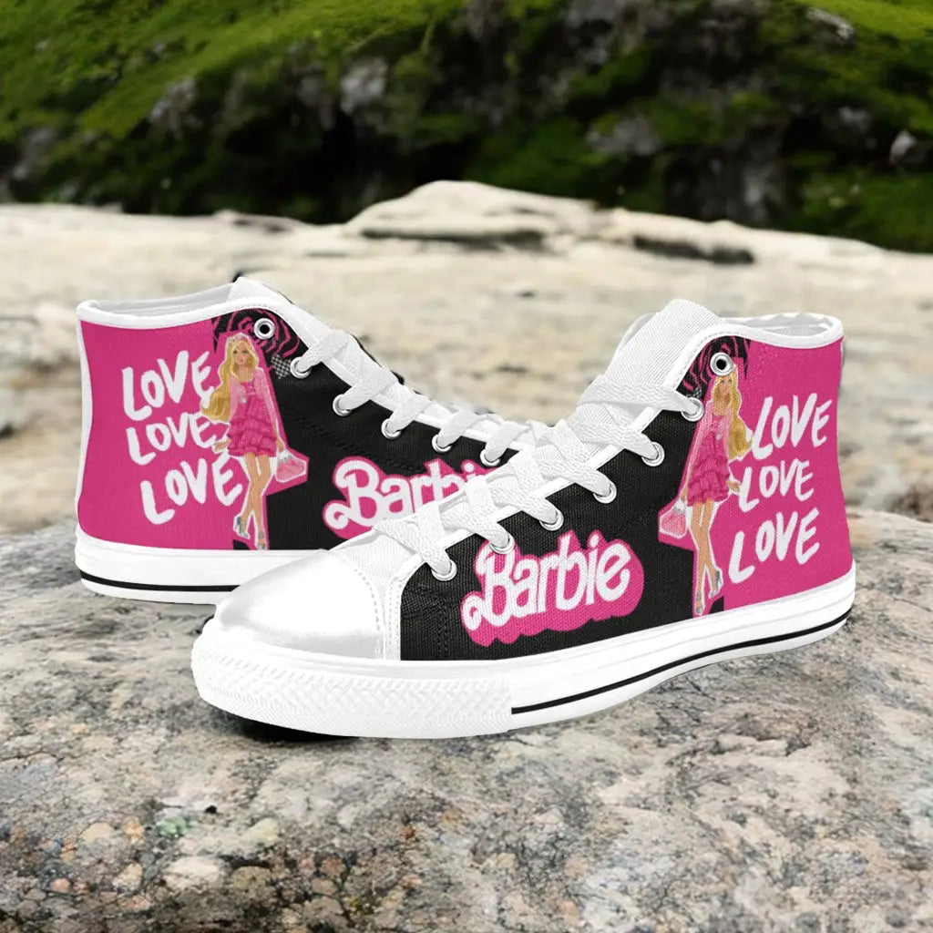 Barbie Custom High Top Sneakers Shoes