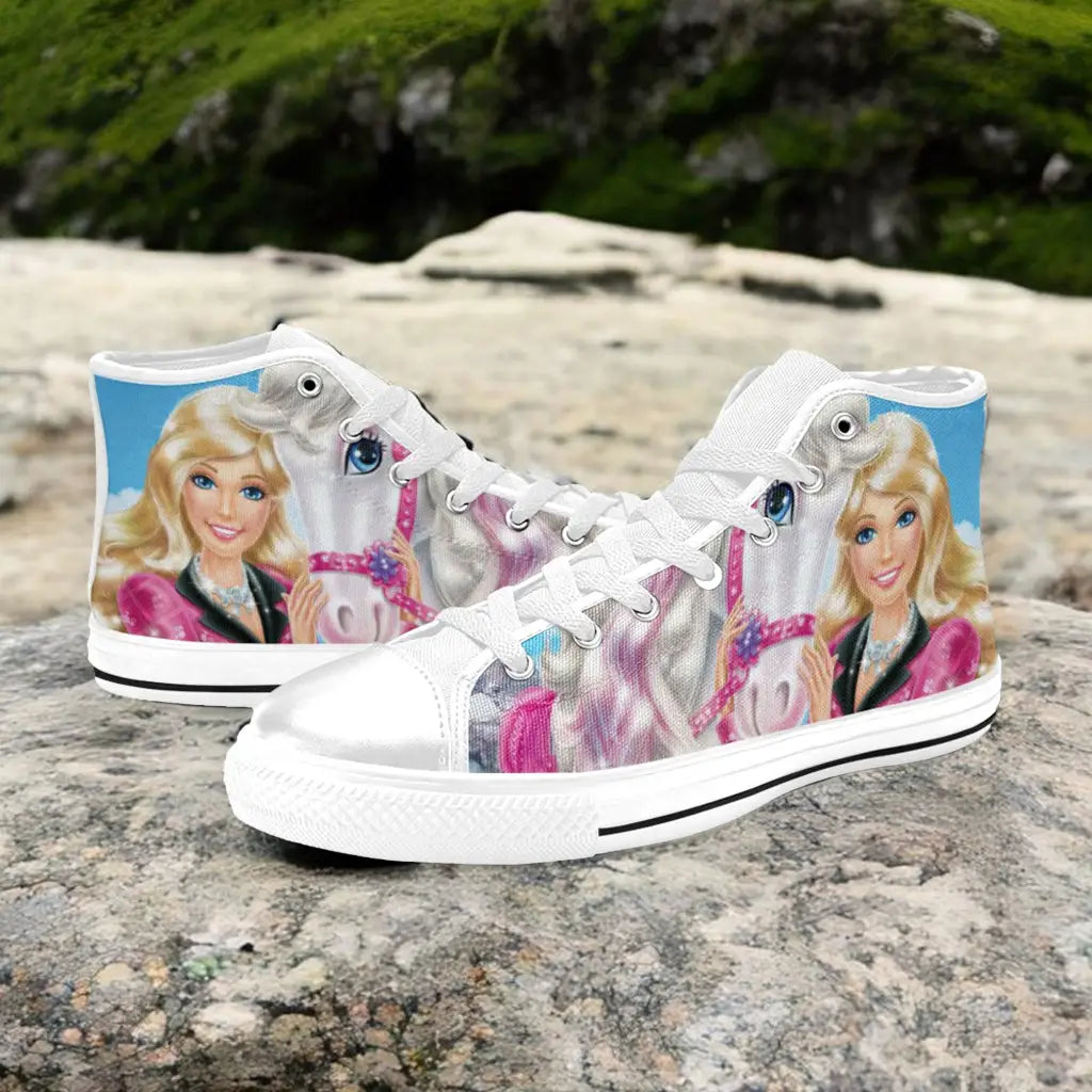 Barbie Custom High Top Sneakers Shoes