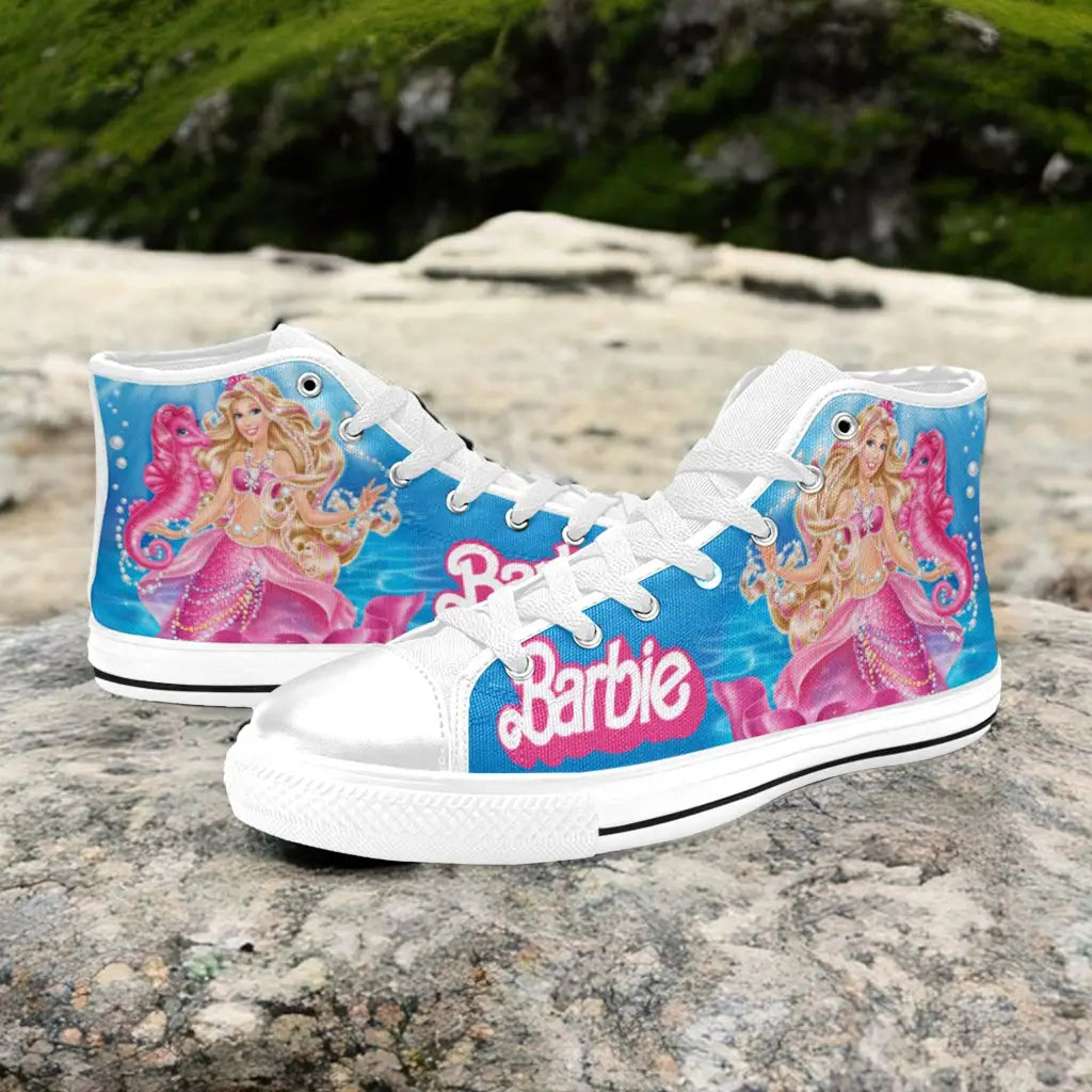 Barbie Custom High Top Sneakers Shoes