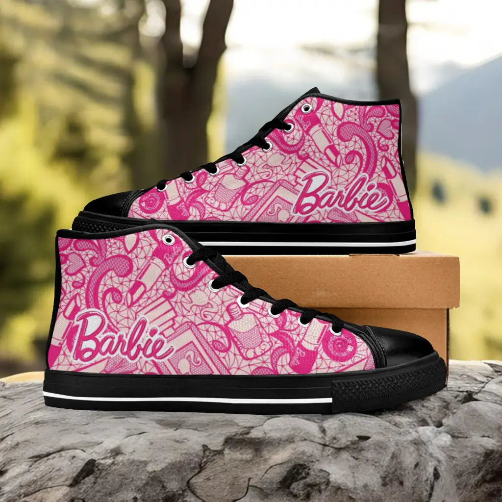 Barbie Custom High Top Sneakers Shoes