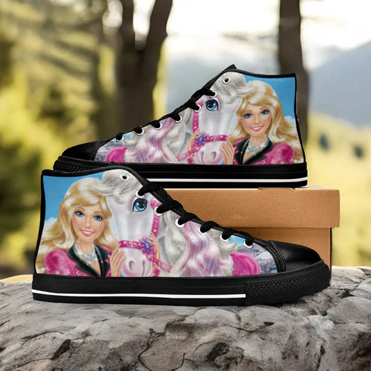 Barbie Custom High Top Sneakers Shoes