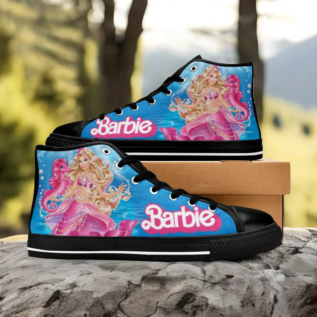 Barbie Custom High Top Sneakers Shoes