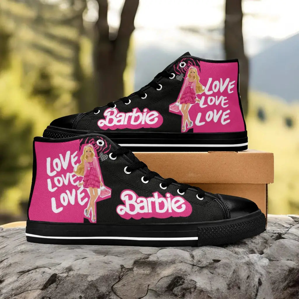 Barbie Custom High Top Sneakers Shoes