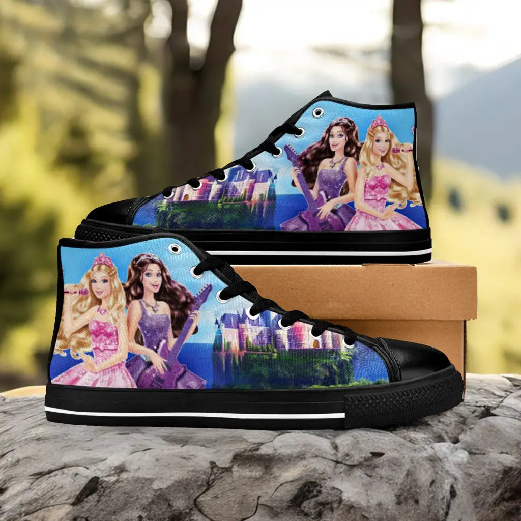 Barbie Custom High Top Sneakers Shoes