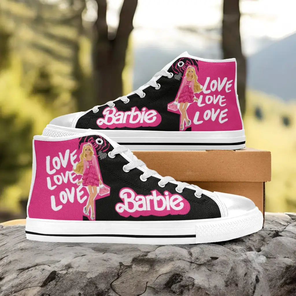 Barbie Custom High Top Sneakers Shoes