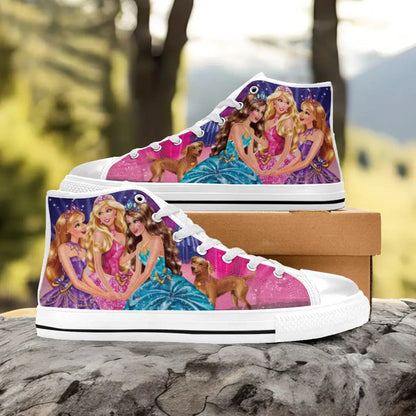 Barbie Custom High Top Sneakers Shoes