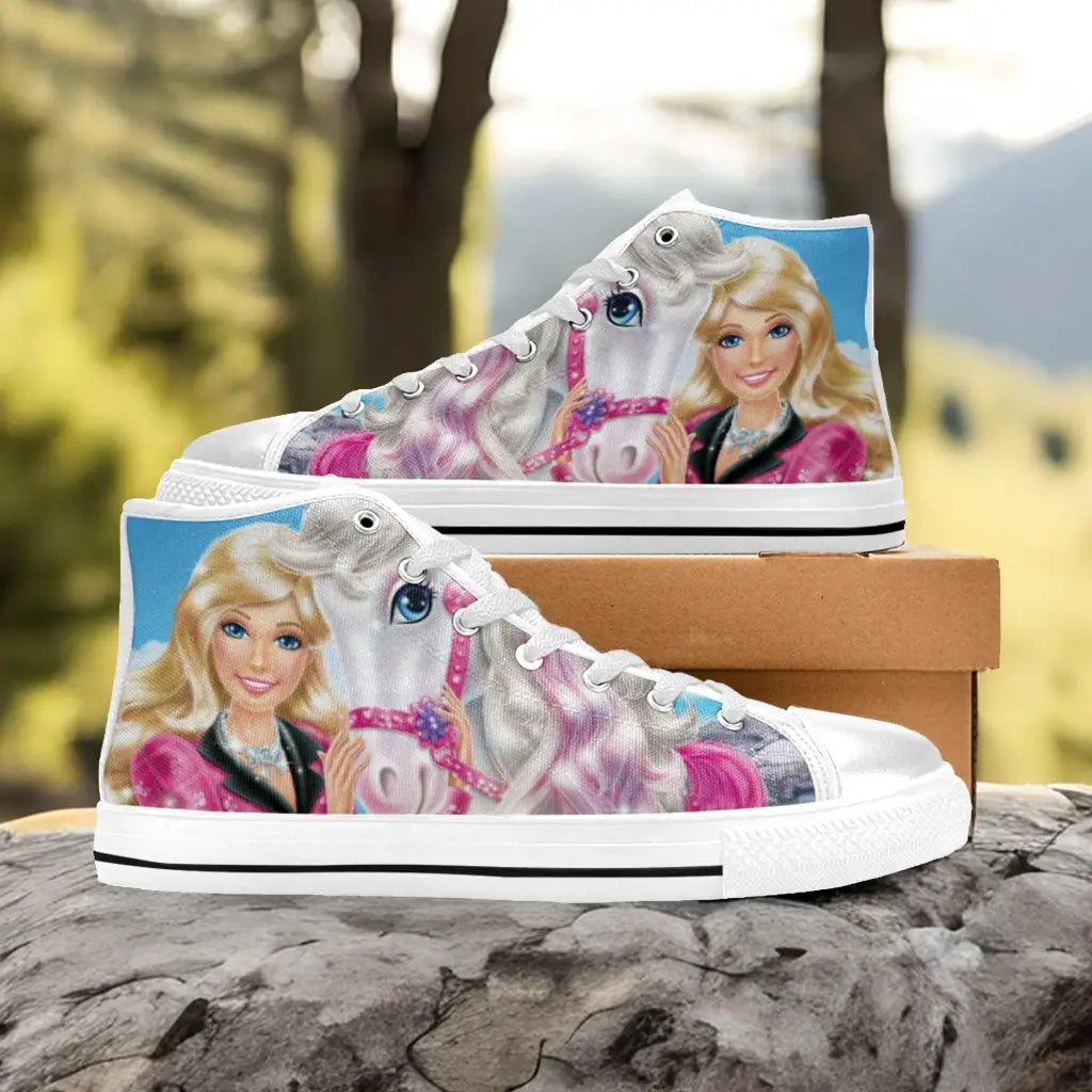 Barbie Custom High Top Sneakers Shoes