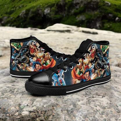 Batman Superman Flash Wonder Woman Aquaman Custom High Top Sneakers Shoes