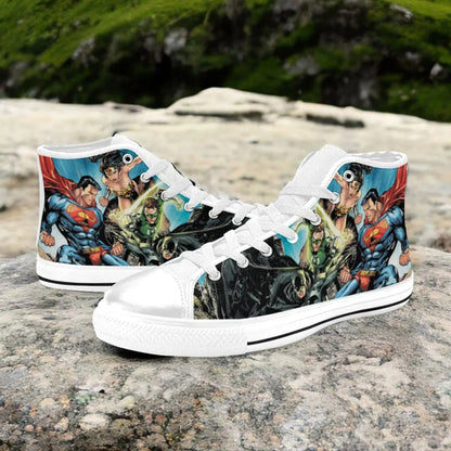 Batman Superman Flash Wonder Woman Aquaman Custom High Top Sneakers Shoes