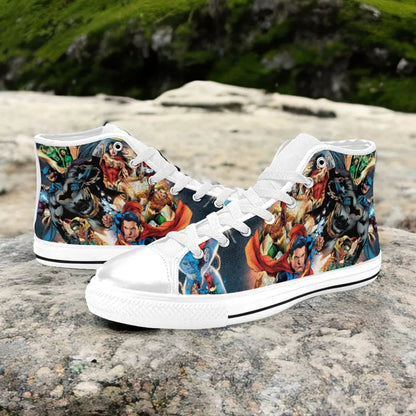 Batman Superman Flash Wonder Woman Aquaman Custom High Top Sneakers Shoes