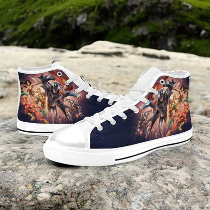 Batman Superman Flash Wonder Woman Aquaman Custom High Top Sneakers Shoes