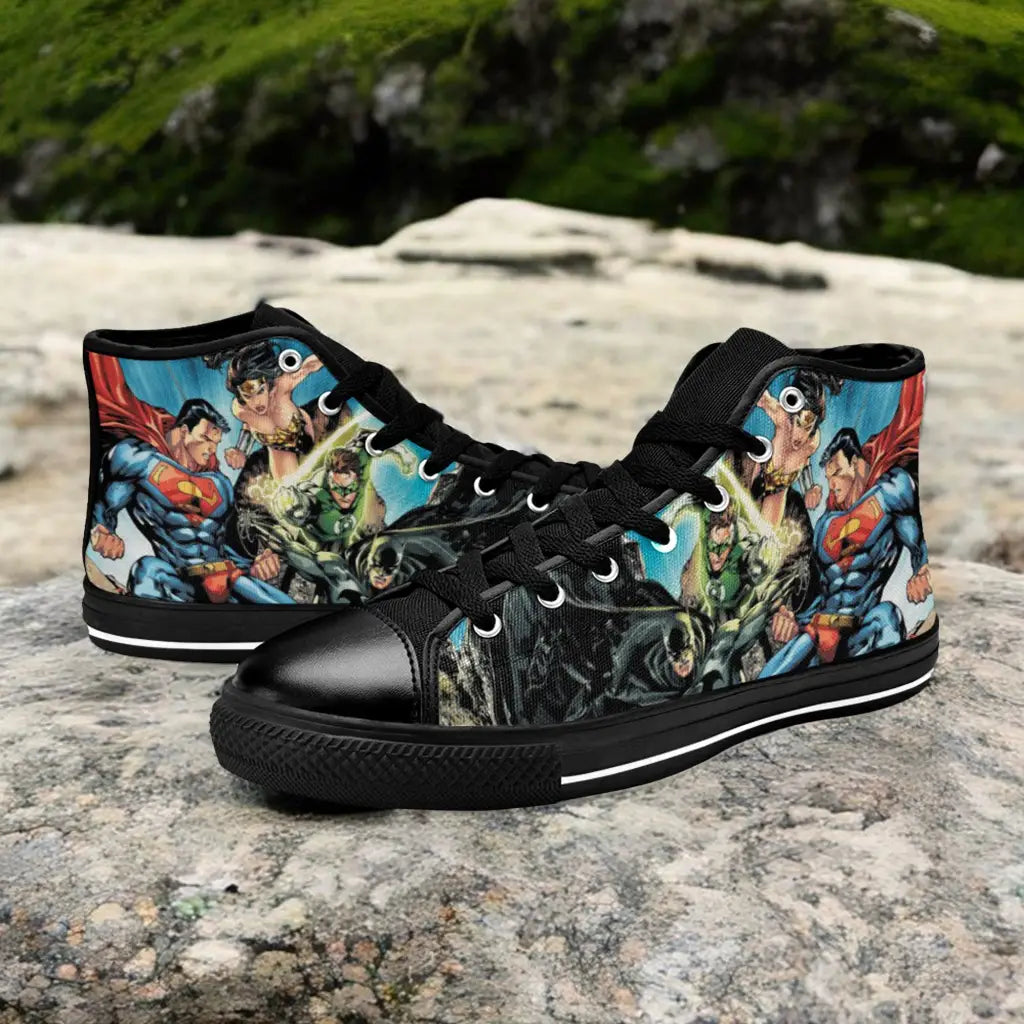 Batman Superman Flash Wonder Woman Aquaman Custom High Top Sneakers Shoes