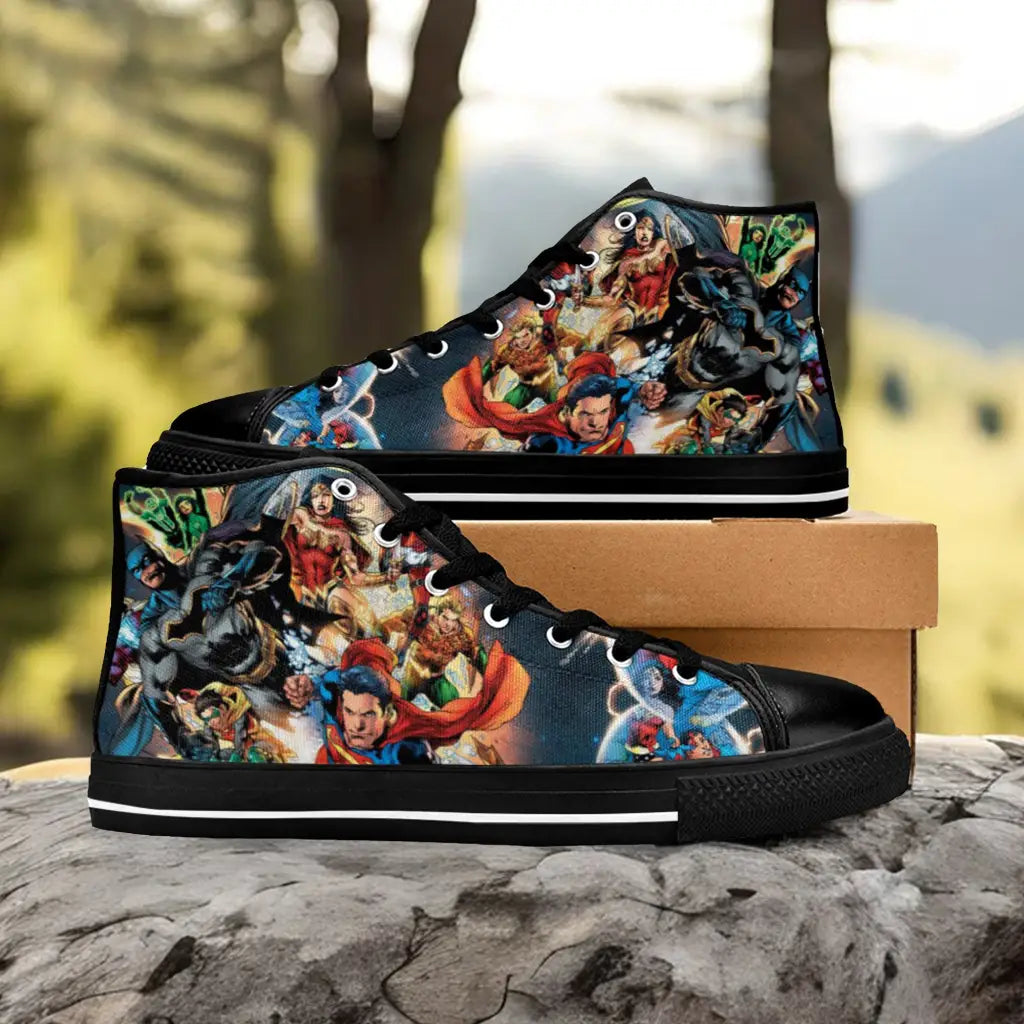 Batman Superman Flash Wonder Woman Aquaman Custom High Top Sneakers Shoes