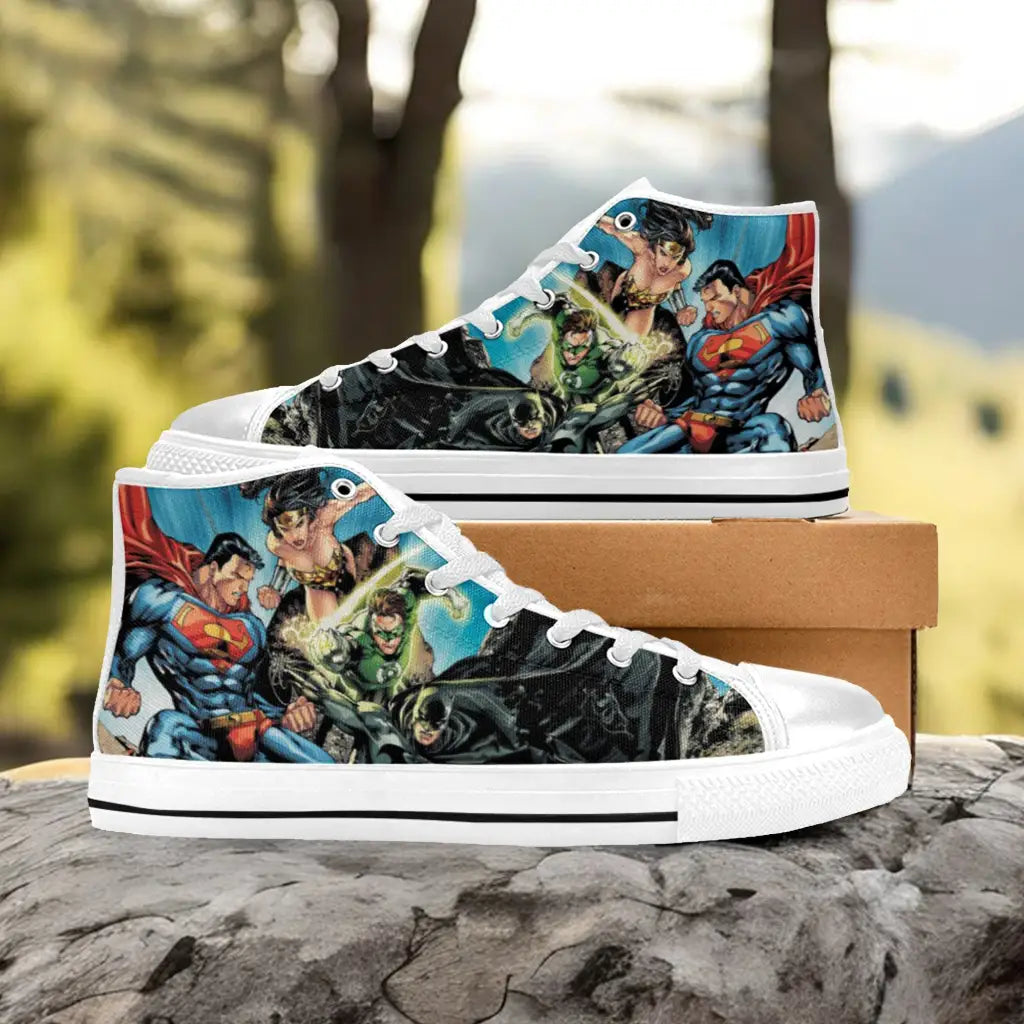 Batman Superman Flash Wonder Woman Aquaman Custom High Top Sneakers Shoes