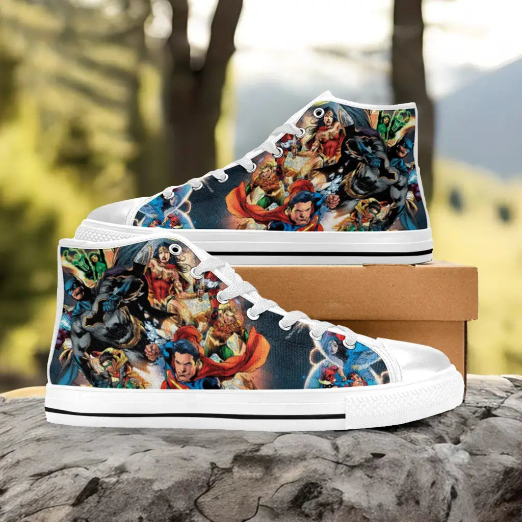 Batman Superman Flash Wonder Woman Aquaman Custom High Top Sneakers Shoes