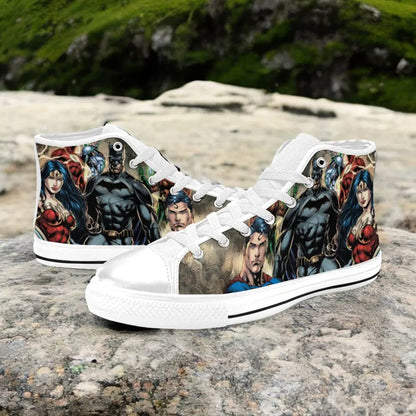 Batman Superman Wonder Woman Custom High Top Sneakers Shoes