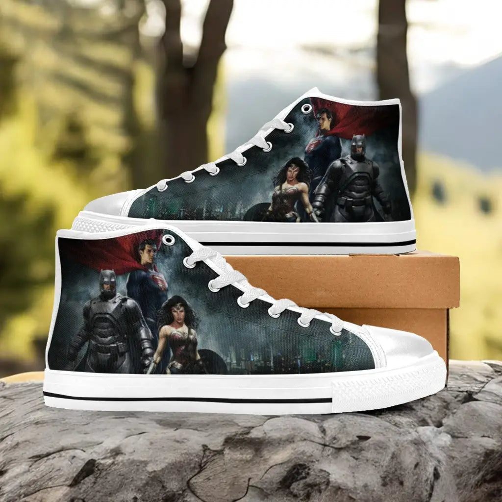 Batman Wonder Woman Superman Custom High Top Sneakers Shoes
