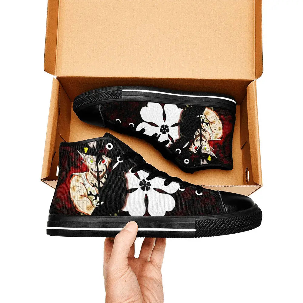 Black Clover Asta Black Bull Custom High Top Sneakers Shoes