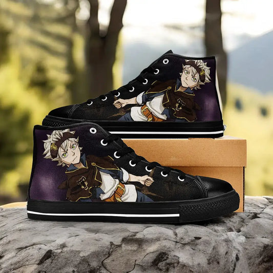 Black Clover Asta Black Bull Custom High Top Sneakers Shoes