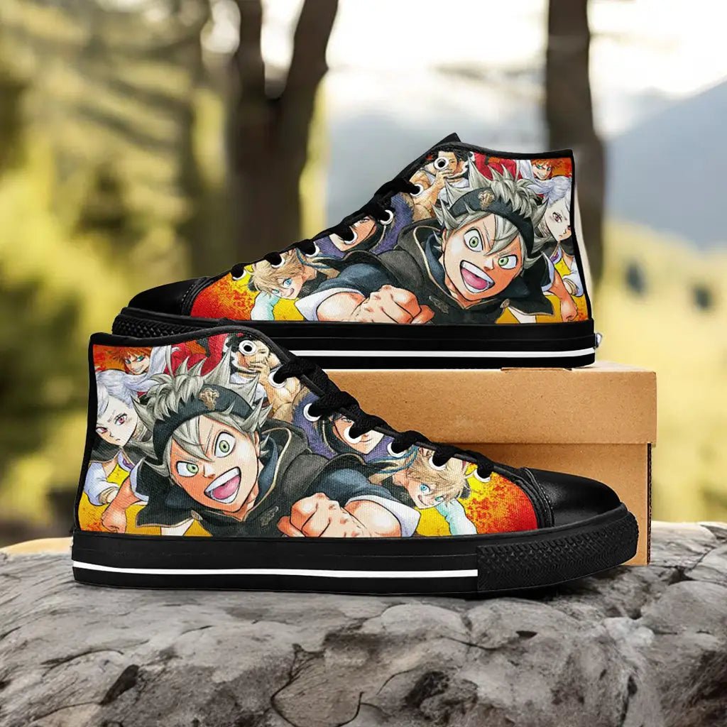 Black Clover Asta Black Bull Custom High Top Sneakers Shoes