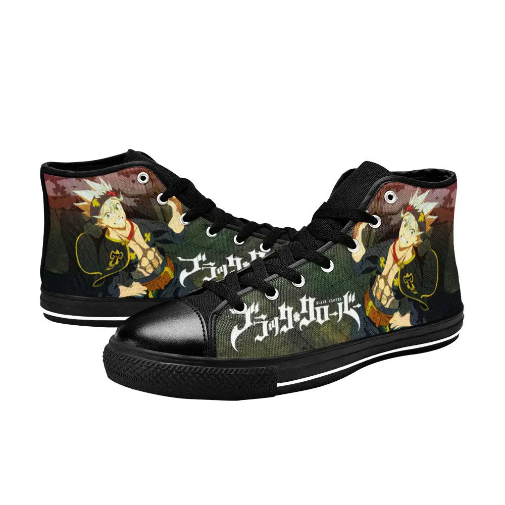 Black Clover Asta Black Bull Custom High Top Sneakers Shoes