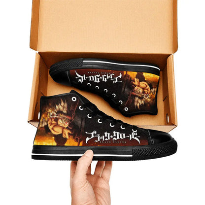 Black Clover Asta Black Bull Custom High Top Sneakers Shoes