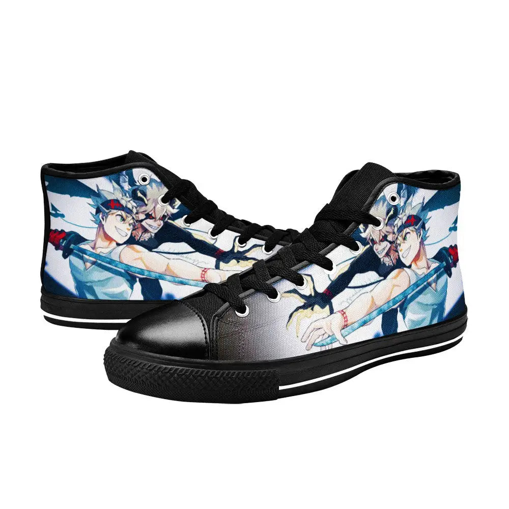 Black Clover Asta Black Bull Custom High Top Sneakers Shoes