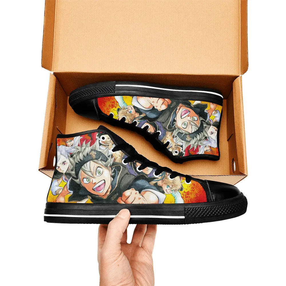 Black Clover Asta Black Bull Custom High Top Sneakers Shoes