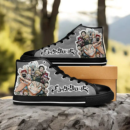 Black Clover Asta Black Bull Custom High Top Sneakers Shoes