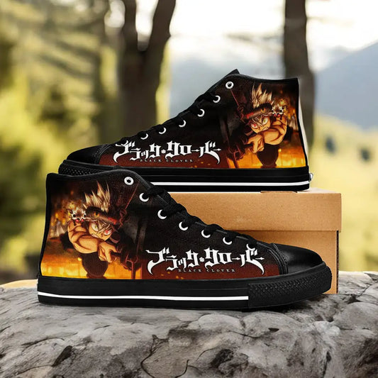 Black Clover Asta Black Bull Custom High Top Sneakers Shoes