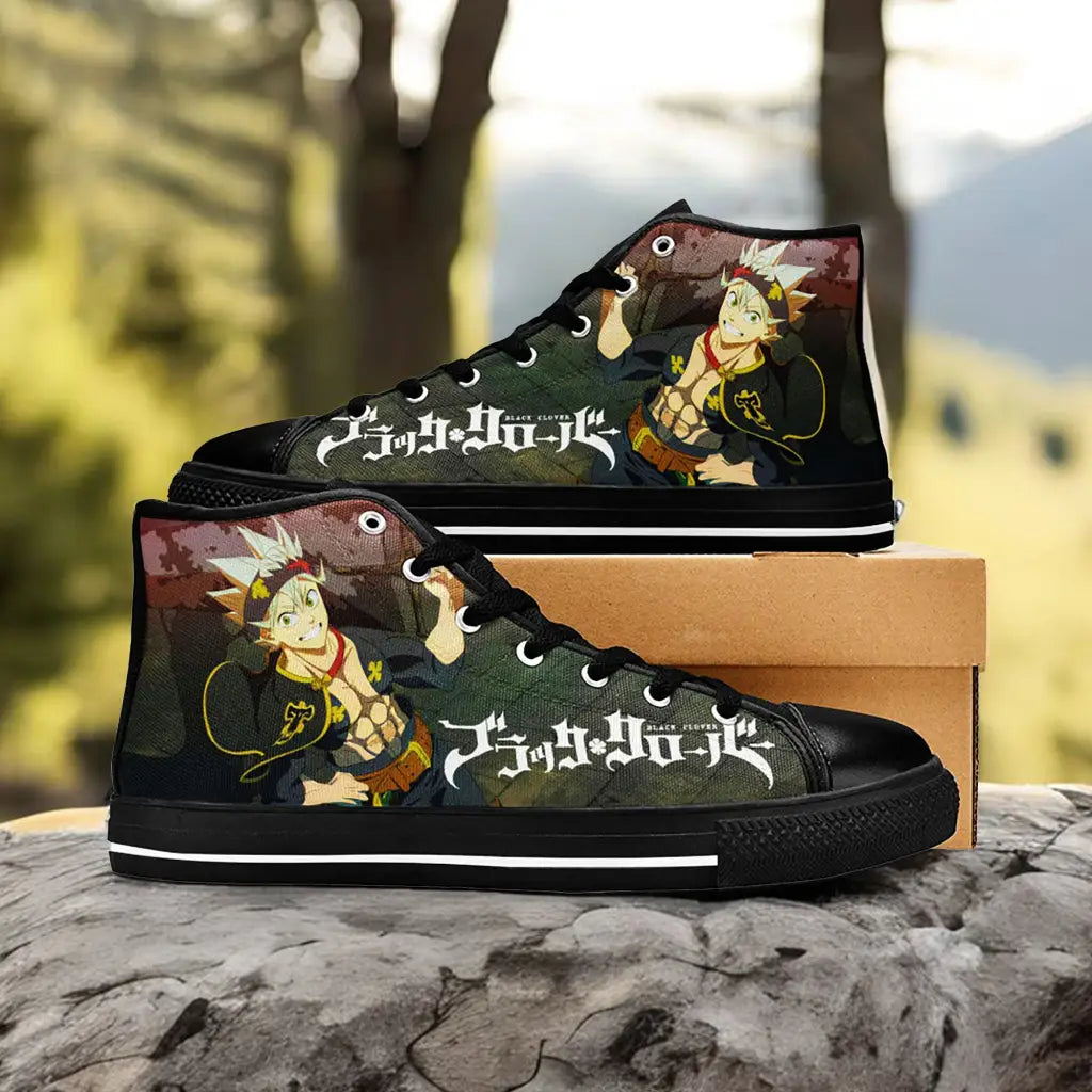 Black Clover Asta Black Bull Custom High Top Sneakers Shoes