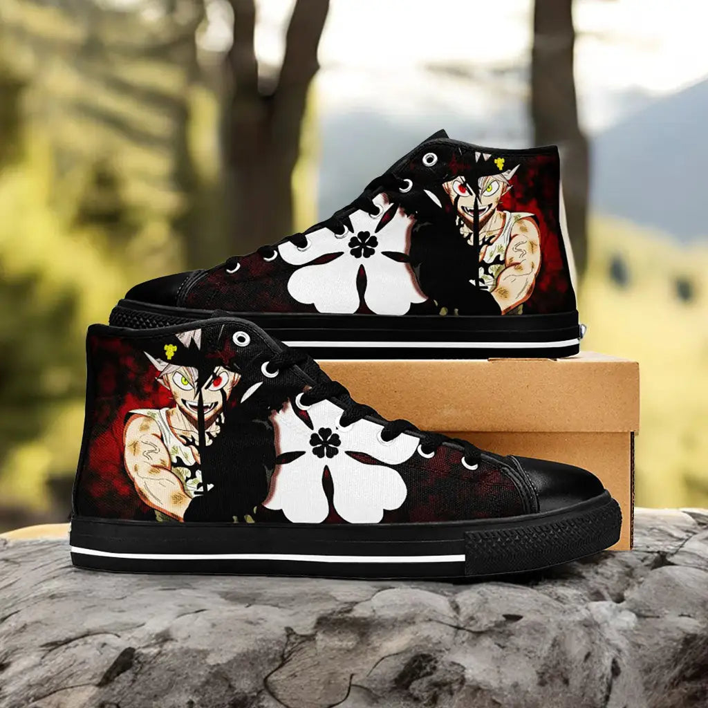 Black Clover Asta Black Bull Custom High Top Sneakers Shoes