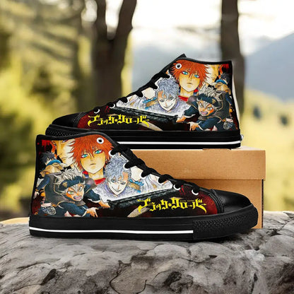 Black Clover Asta Black Bull Custom High Top Sneakers Shoes