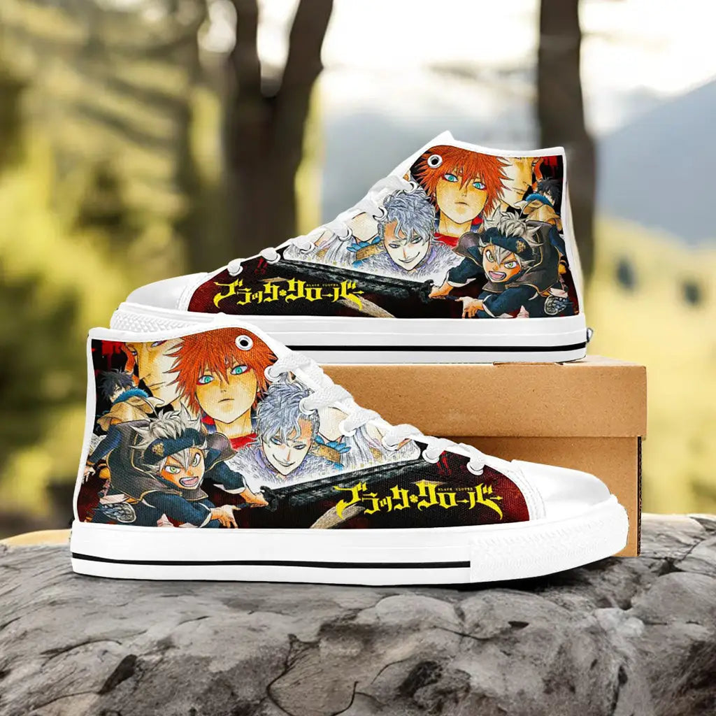 Black Clover Asta Black Bull Custom High Top Sneakers Shoes