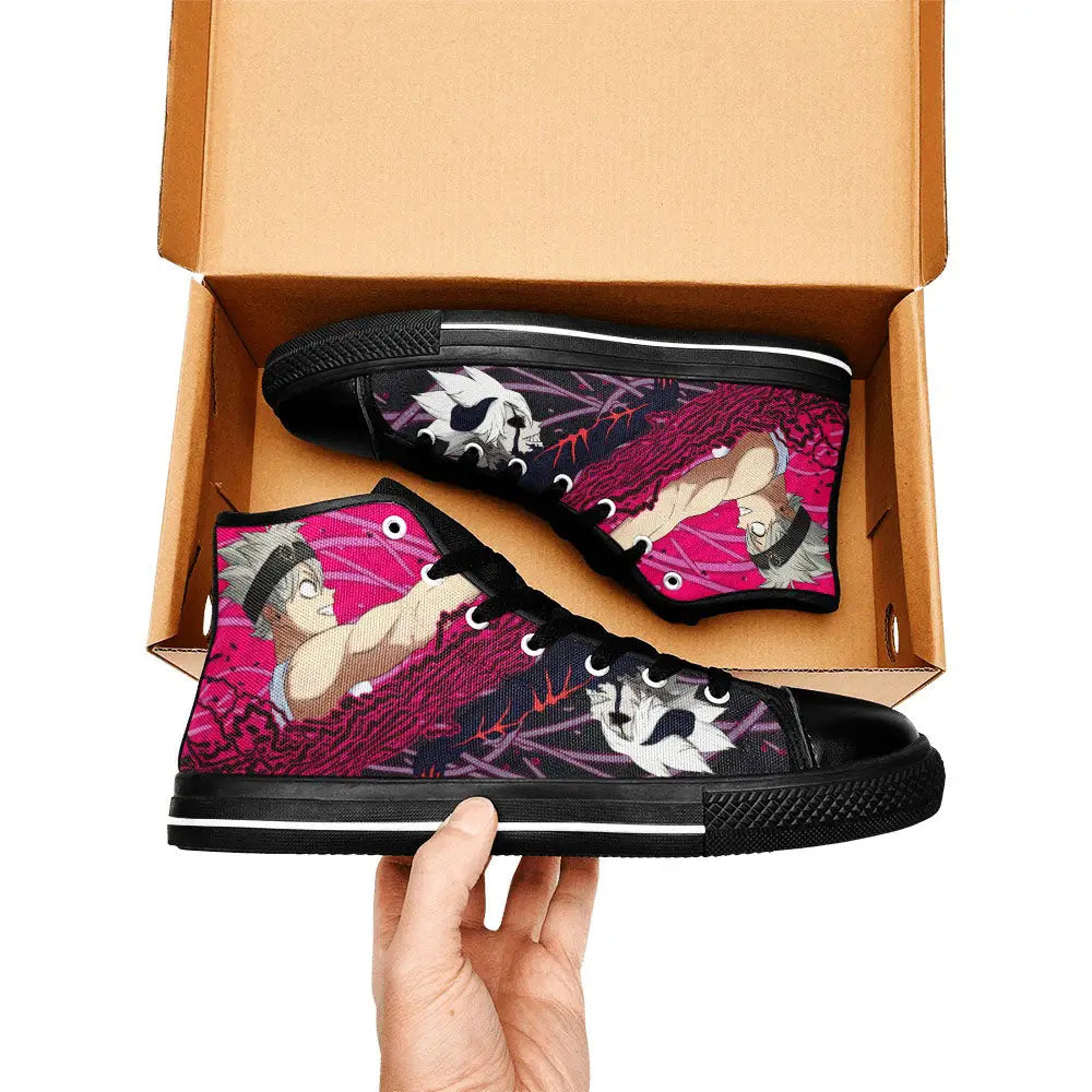 Black Clover Asta Devil Form Custom High Top Sneakers Shoes