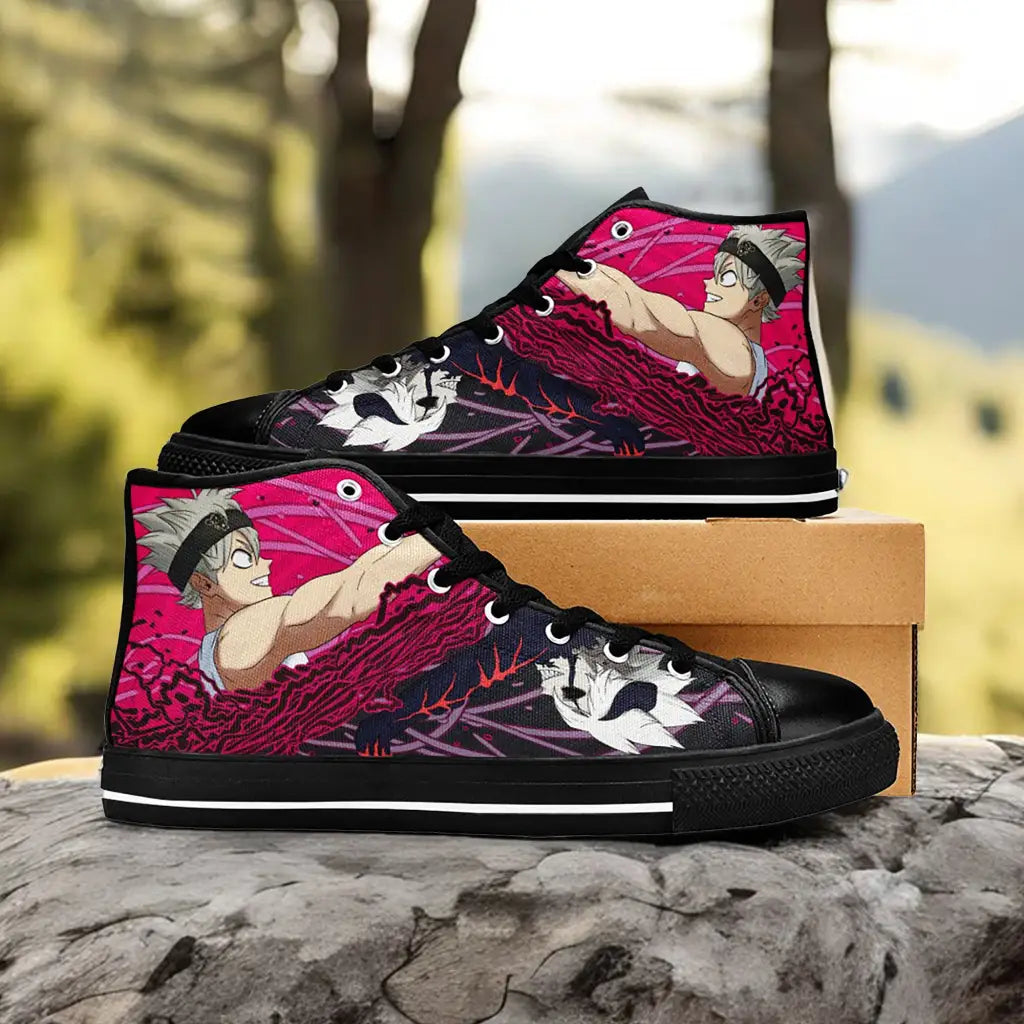 Black Clover Asta Devil Form Custom High Top Sneakers Shoes